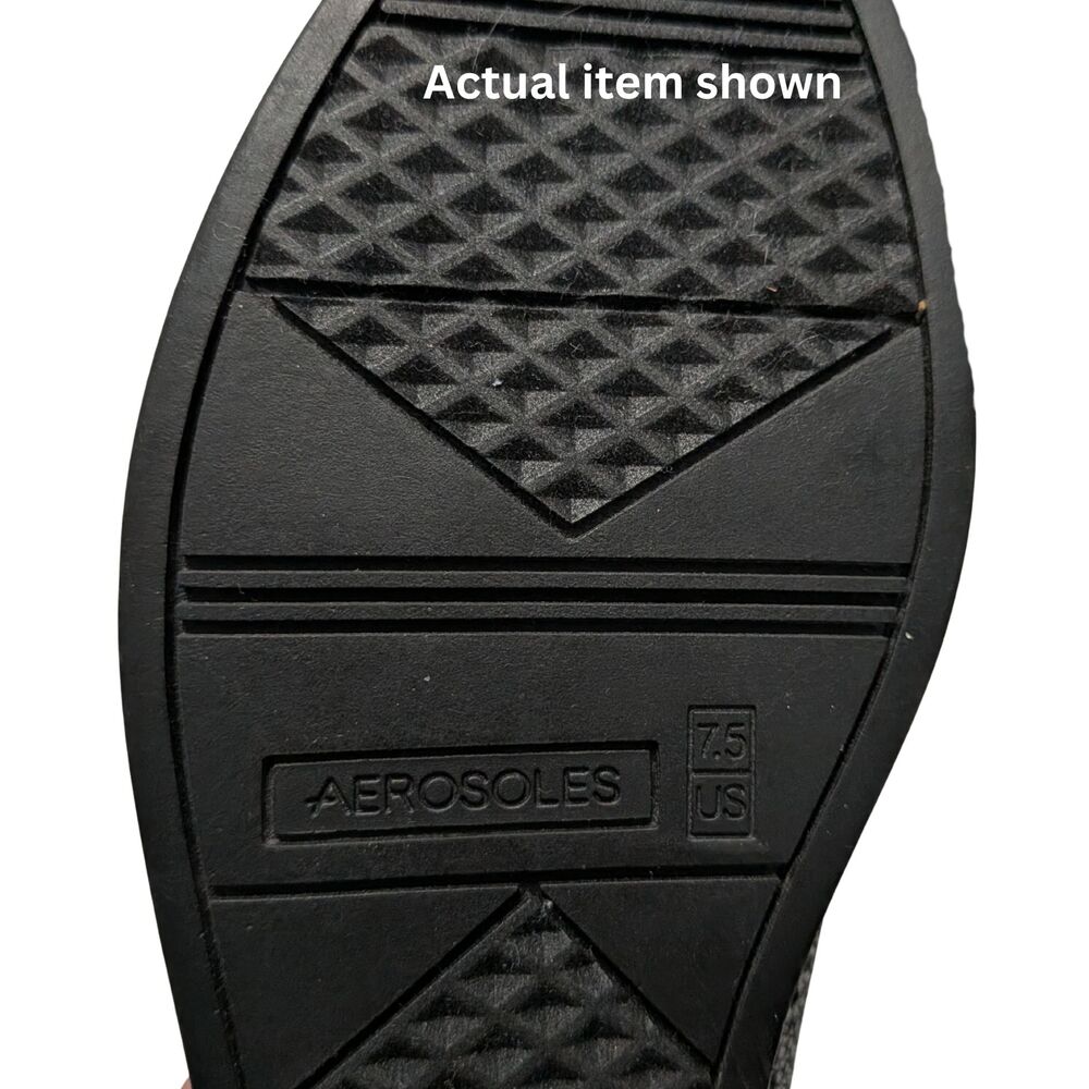 👞 Aerosoles 7.5 Comfortable Glen Plaid Loafers Pointed Toe Flats Black White - Picture 8 of 8